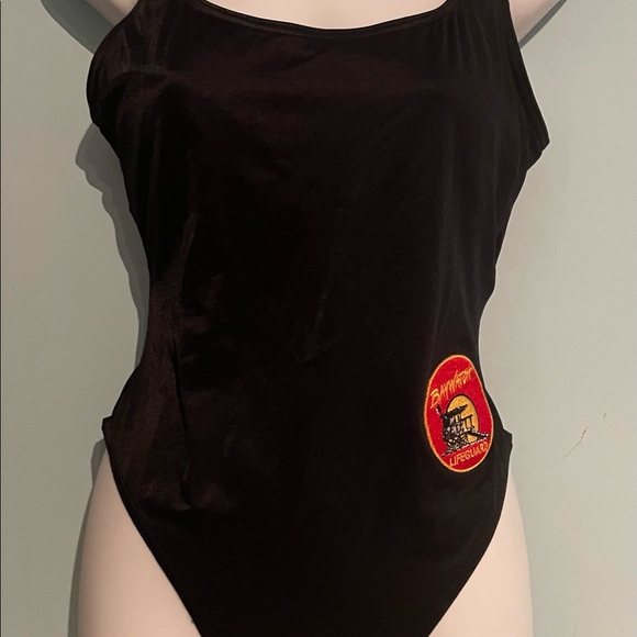 Black High cut " Baywatch" one piece bathing suit - Picture 2 of 7